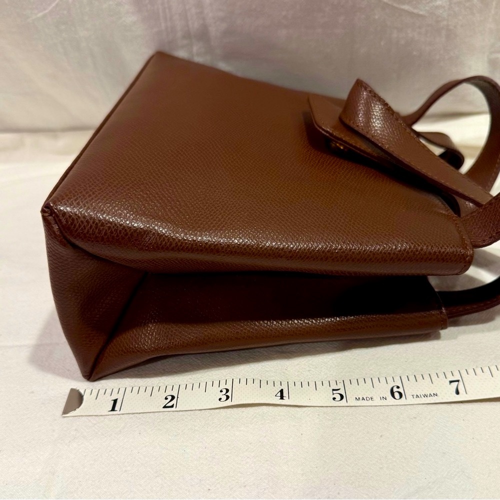 Spectacular Vintage MCM Shoulder Bag In Rich Brown Leather With Gold Hardware - Picture 5 of 12